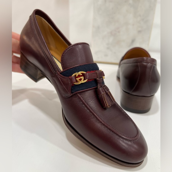 GUCCI Paride Tassel Web Loafers - Picture 8 of 14